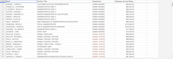 A screenshot of the a google sheet