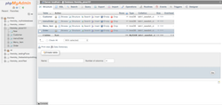 A screenshot of the Pizza 101 Database in phpmyadmin
